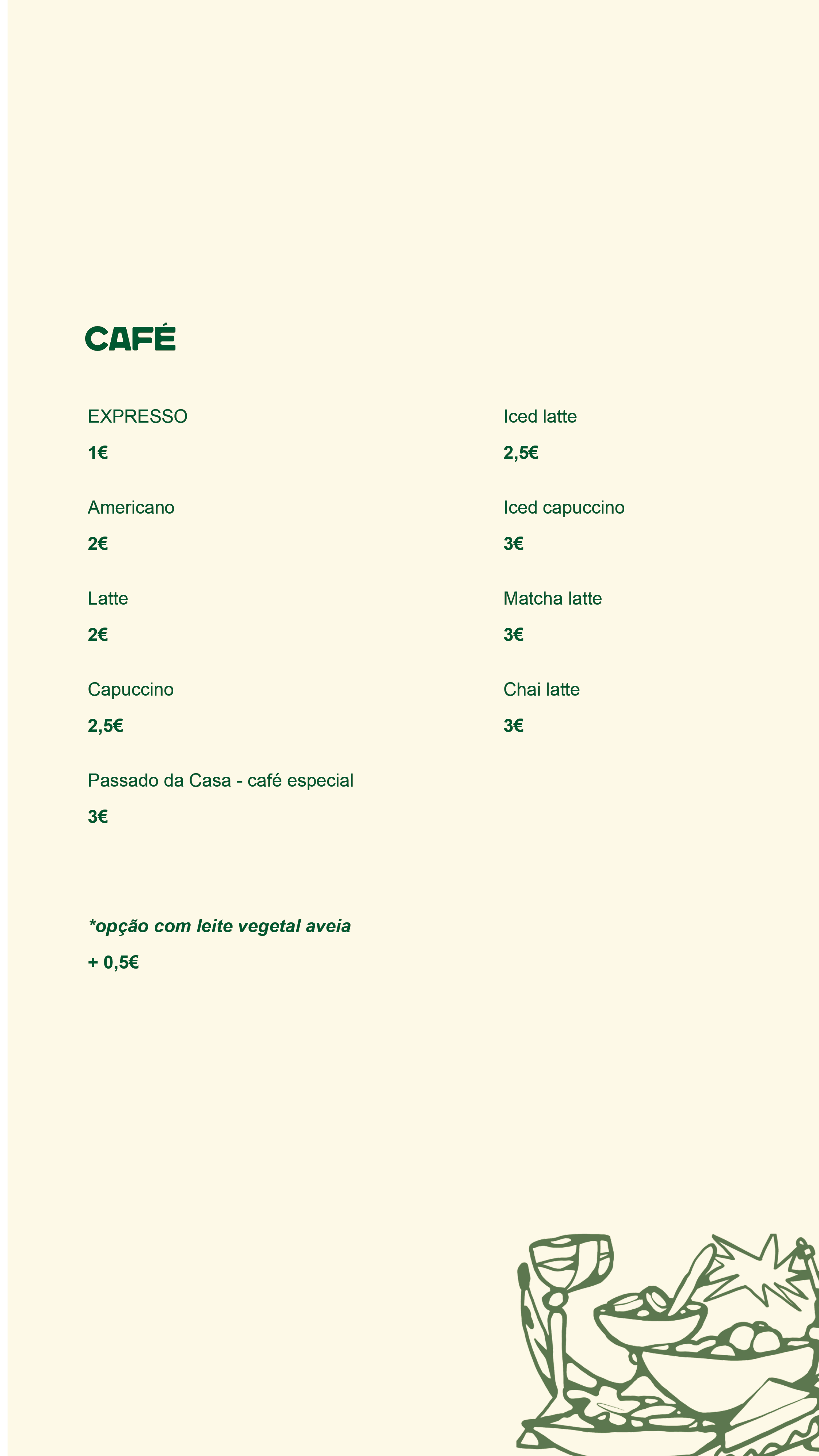 Página 2 do menu de bebidas