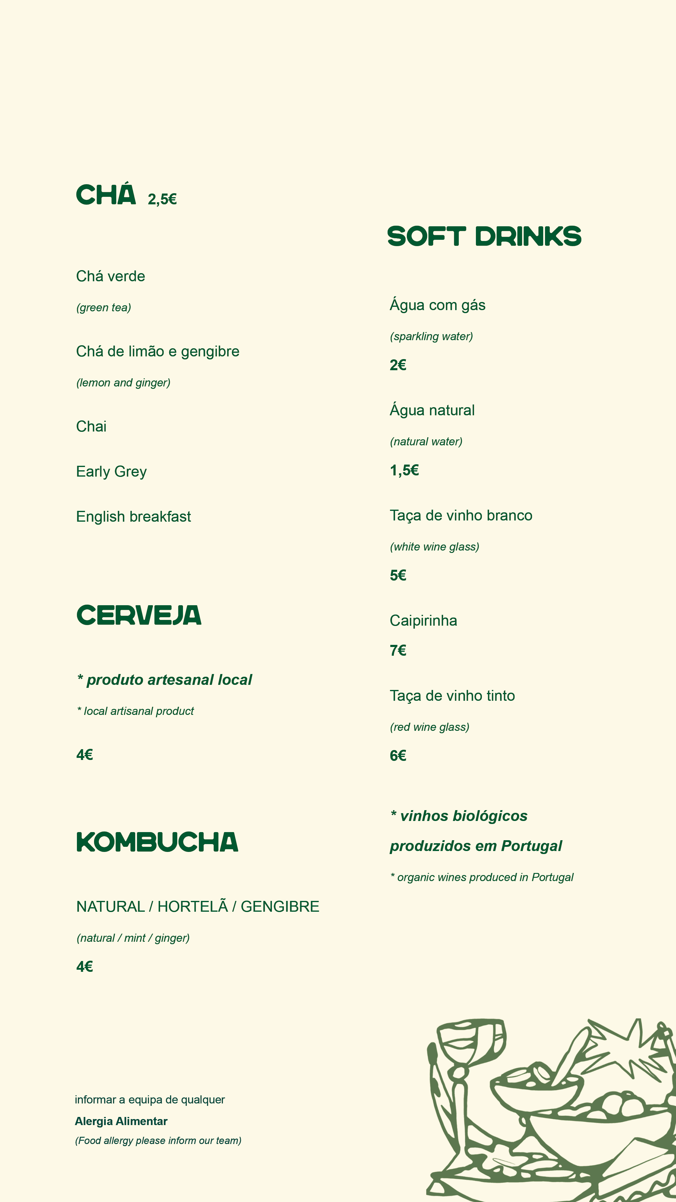 Página 3 do menu de bebidas